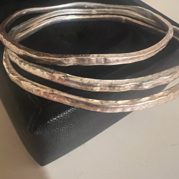 Twin bangle bracelets. Pade Vavra designs.,Sold individually. Gunmetal played. - Picture 5 of 7